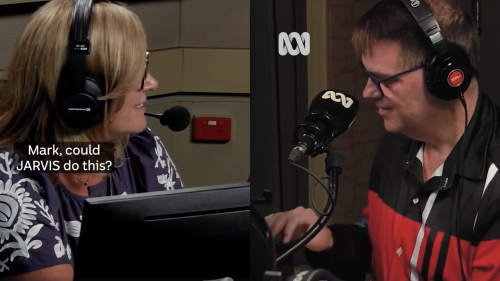 ABC 774 Melbourne Drive with Ali Moore — Jarvis, the AI that said it will kill a human, answers listener questions live on air with Mark Vos in the studio